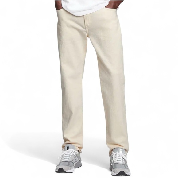 GAP Mens Ivory Cream Size 29x30 Straight GAPFLEX Denim Jeans NWT - Picture 1 of 7